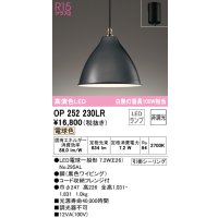 オーデリック　OP252230LR　ペンダントライト 非調光 LEDランプ 電球色 フレンジタイプ ブラック
