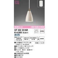 オーデリック　OP252231NR(ランプ別梱)　ペンダントライト 非調光 LEDランプ 昼白色 フレンジタイプ アイボリー