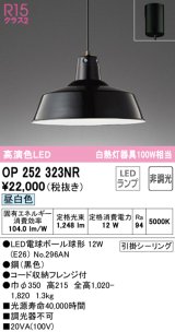 オーデリック　OP252323NR(ランプ別梱)　ペンダントライト 非調光 LEDランプ 昼白色 フレンジタイプ ブラック
