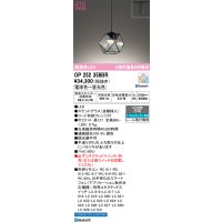 オーデリック　OP252358BR　ペンダントライト 調光 調色 Bluetooth コントローラー別売 LED一体型 電球色〜昼光色 プラグタイプ ステンドグラス
