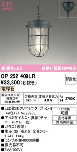 オーデリック　OP252409LR(ランプ別梱)　ペンダントライト 非調光 LEDランプ 電球色 フレンジタイプ チャコールグレー