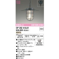 オーデリック　OP252412LR(ランプ別梱)　ペンダントライト 非調光 LEDランプ 電球色 フレンジタイプ チャコールグレー