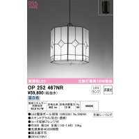 オーデリック　OP252467NR(ランプ別梱)　ペンダントライト 非調光 和風 LEDランプ 昼白色 フレンジタイプ ステンドグラス