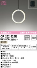 オーデリック　OP252525R　ペンダントライト 非調光 和風 LED一体型 電球色 フレンジタイプ ホワイト