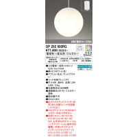 オーデリック　OP252593RG　ペンダントライト フルカラー 調光 調色 Bluetooth コントローラー別売 LEDランプ 電球色〜昼光色・フルカラー フレンジタイプ