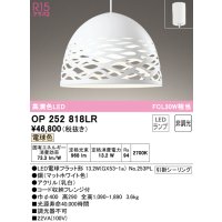 オーデリック　OP252818LR(ランプ別梱)　ペンダントライト 非調光 LEDランプ 電球色 フレンジタイプ マットホワイト