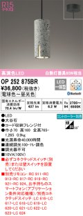 オーデリック　OP252875BR　ペンダントライト 調光 調色 Bluetooth コントローラー別売 LED一体型 電球色〜昼光色 フレンジタイプ 大谷石