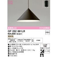 オーデリック　OP252891LR(ランプ別梱)　ペンダントライト 非調光 LEDランプ 電球色 フレンジタイプ マットブラック