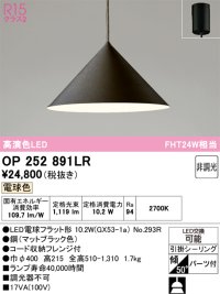 オーデリック　OP252891LR(ランプ別梱)　ペンダントライト 非調光 LEDランプ 電球色 フレンジタイプ マットブラック