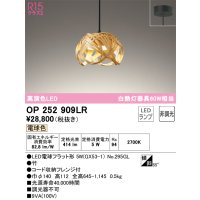 オーデリック　OP252909LR(ランプ別梱)　ペンダントライト 非調光 和風 LEDランプ 電球色 フレンジタイプ 竹