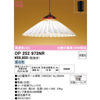 オーデリック OP252973NR(ランプ別梱) 和風照明 ペンダントライト 非調光 LEDランプ 昼白色 高演色LED フレンジタイプ 白色