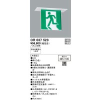 オーデリック　OR037523　非常灯・誘導灯 □295×105 パネル別売 LED一体型 天井埋込 B級BL形C級 片面型