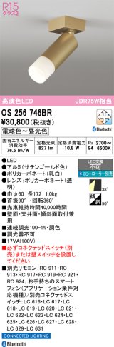 オーデリック　OS256746BR　スポットライト 調光 調色 Bluetooth コントローラー別売 LED一体型 電球色〜昼光色 サテンゴールド