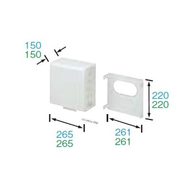 画像1: 長府/サンポット 石油暖房機 関連部材　SGE-L1　屋内配管・給排気筒カバー[♪■]