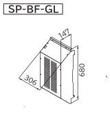 ルームエアコン 日立　SP-BF-GL　部材 左吸込口フード