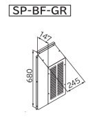 ルームエアコン 日立　SP-BF-GR　部材 右吸込口フード