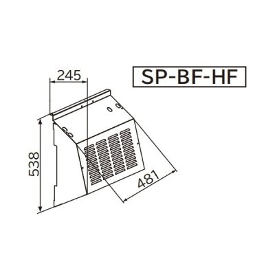 画像1: ルームエアコン 別売り品 日立　SP-BF-HF　防雪フード(吸込口フード)