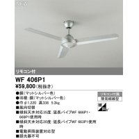 オーデリック WF406P1 シーリングファン 器具本体 リモコン付 マットシルバー