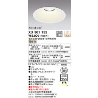 オーデリック　XD301132　ダウンライト 埋込穴φ300 電源装置・調光器・信号線別売 LED一体型 電球色 高天井用 防雨型 オフホワイト