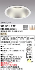 オーデリック　XD301172　ダウンライト 埋込穴φ200 電源装置・調光器・信号線別売 LED一体型 電球色 高天井用 防雨型 オフホワイト