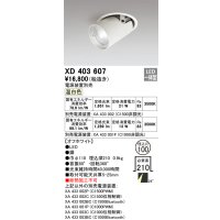 オーデリック　XD403607　ダウンスポットライト LED一体型 温白色 電源装置別売 埋込穴φ100 オフホワイト