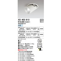 オーデリック　XD403613　ダウンスポットライト LED一体型 白色 電源装置別売 埋込穴φ100 オフホワイト