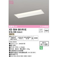 オーデリック　XD504001R1E(LED光源ユニット別梱)　ベースライト □617×220 非調光 LEDユニット交換型 電球色 埋込型