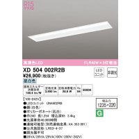 オーデリック　XD504002R2B(LEDユニット別梱)　ベースライト □1235×220 非調光 LEDユニット交換型 昼白色 埋込型
