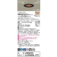 パナソニック XED3121LCT1(ランプ別梱) ダウンライト 埋込穴φ100 LED(電球色) 天井埋込型 軒下用 高気密SB形 集光24度 LEDランプ交換型 防雨・防湿型 ブラック