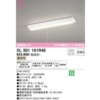オーデリック　XL501101R4E(LED光源ユニット別梱)　ベースライト W150 非調光 LEDユニット交換型 電球色 直付型 プルスイッチ付