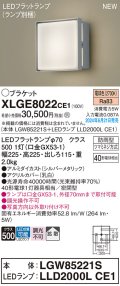 パナソニック XLGE8022CE1(ランプ別梱) ブラケット LED(電球色) 壁直付型 密閉型 拡散タイプ LEDランプ交換型 防雨型 シルバーメタリック