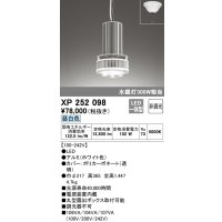 オーデリック　XP252098　ペンダントライト 非調光 LED一体型 昼白色 フレンジタイプ 電源装置内蔵 ホワイト