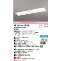 オーデリック　XR507011R5B(LED光源ユニット別梱)　ベースライト □1257×300 非調光 リモコン別売 LEDユニット交換型 昼白色 埋込型