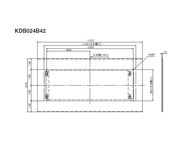 ダイキン kdb024b42 ハウジングエアコン別売品 ワイドパネル 670×1310 フラットパネル フレッシュホワイト [♪