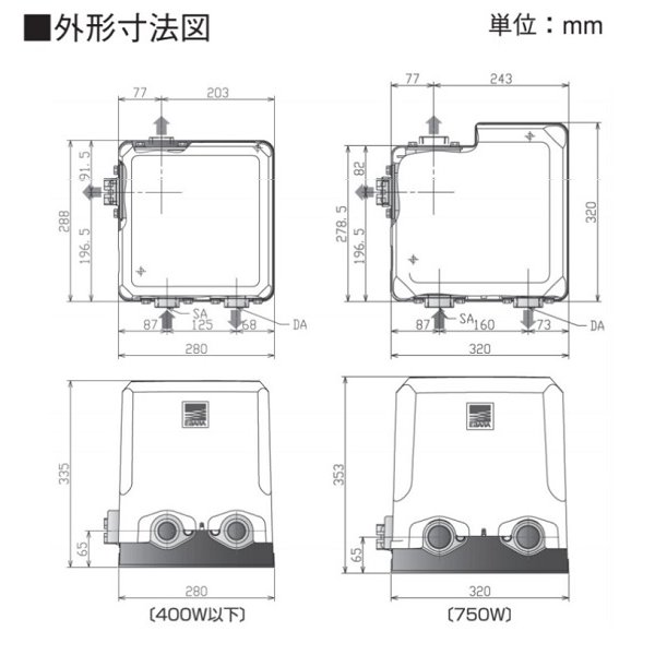 画像4: 荏原製作所　32HPE0.4　HPE型 浅井戸用インバータポンプ 400W 三相200V 50/60Hz ♪ (4)