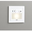 画像1: オーデリック　OB255031P1　フットライト LED一体型 非調光 電球色 コンセント付 明暗センサ付 ホワイト ￡ (1)