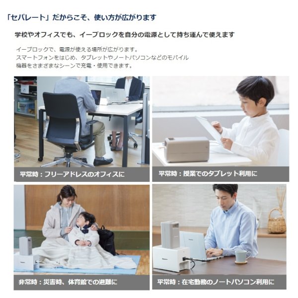 画像6: パナソニック　PQB0311A　イーブロック 可搬型バッテリー 蓄電容量304Wh ※受注生産品 [§∽] (6)