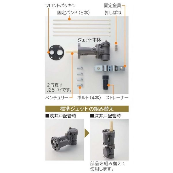 画像2: 日立　J15-7Y　浅深両用ポンプ専用 標準ジェット 150W浅深両用ポンプ用 [■] (2)