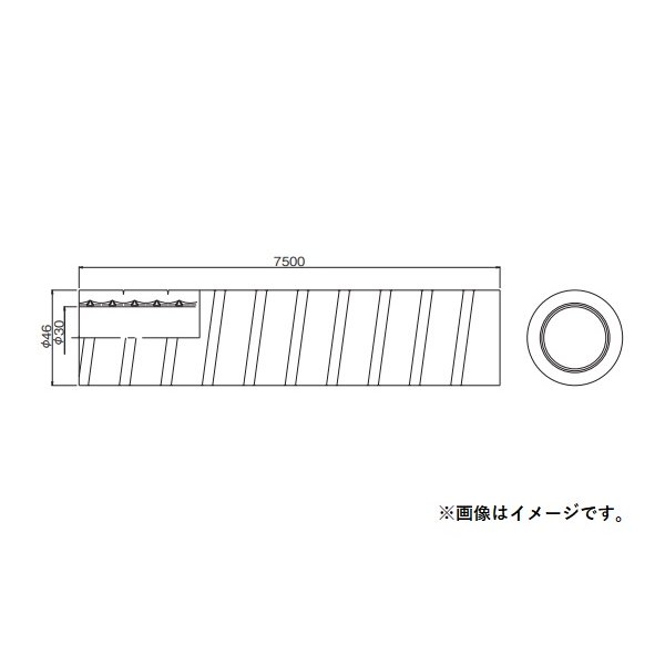 画像1: ダイキン　KPMH997B075　ハウジングエアコン 加湿用ホース（高断熱） 7.5m入（内径φ30） 別売品 （KPMH997A075）の後継品 [♪▲] (1)