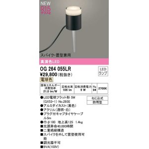 画像: オーデリック　OG264055LR(ランプ別梱)　エクステリア ガーデンライト LEDランプ 電球色 スパイク・置型兼用 防雨型 黒色