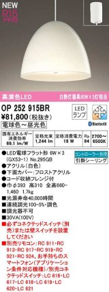 画像: オーデリック　OP252915BR(ランプ別梱)　ペンダントライト 調光 調色 Bluetooth コントローラー別売 LEDランプ 電球色〜昼光色 フレンジタイプ 白色