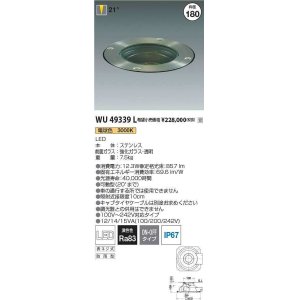 画像: コイズミ照明　WU49339L　アウトドアライト 非調光 LED一体型 電球色 防雨型 受注生産品 [§]