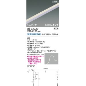 画像: コイズミ照明 AL93029 間接照明器具 テープライト PWM調光 調光器別売 LED一体型 白色 Topタイプ 5000mmタイプ 防雨型