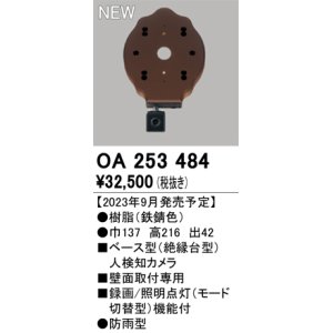 画像: オーデリック OA253484 センサ ベース型人検知カメラ 壁面取付専用 防雨型 鉄錆色