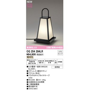 画像: オーデリック OG254284LR(ランプ別梱) エクステリア ポーチライト LEDランプ 電球色 高演色LED 防雨型 黒色サテン