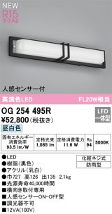 画像: オーデリック OG254495R エクステリア ポーチライト LED一体型 昼白色 高演色LED 人感センサー付 防雨型 黒色