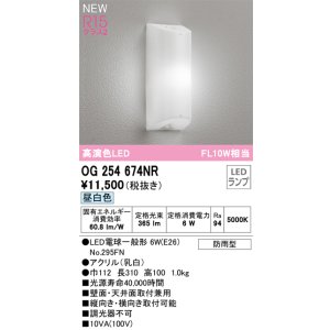 画像: オーデリック OG254674NR(ランプ別梱) エクステリア ポーチライト LEDランプ 昼白色 高演色LED 防雨型
