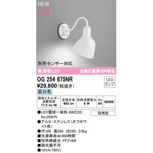 画像: オーデリック OG254675NR(ランプ別梱) エクステリア ポーチライト LEDランプ 昼白色 高演色LED 防雨型 オフホワイト