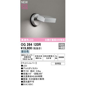 画像: オーデリック OG264120R エクステリア スポットライト LED一体型 昼白色 高演色LED 防雨型 マットシルバー