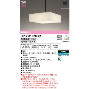 画像: オーデリック OP252828BR 和風照明 ペンダントライト 8畳 調光調色 Bluetooth リモコン別売 LED一体型 高演色LED 引掛シーリング